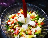 A picture of step 1 of Kachumar salad in Italian style.