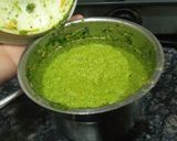 A picture of step 2 of Aloo bhujia mint chutney.