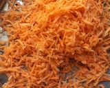 A picture of step 1 of Carrot kheer.