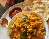 A picture of step 5 of Foxtail Bisibele Bhat.