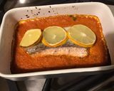 Une image de l'étape 4 de Filets de saumon à la crème de poivrons,citron et aneth.
