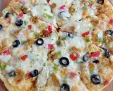 A picture of step 5 of Chicken Tikka Pizza 🍕🍕.