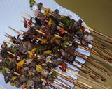 A picture of step 8 of Kidney and liver kebab.