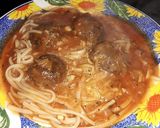 Foto del paso 5 de la receta: Fideos con salsa y albóndigas de lenteja