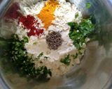 A picture of step 1 of Besan ka chilla.