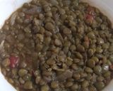 A picture of step 3 of Kamande(lentils).