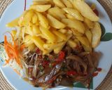 A picture of step 1 of Irish potatoes chips.