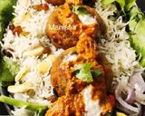 A picture of step 11 of Aloo Tikki Makhani Rice Platter.