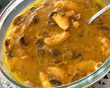 A picture of step 3 of Saffron chicken mushroom stew.