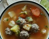 A picture of step 4 of Beef Albondigas Soup.
