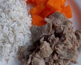 Foto langkah ke 1 dari resep MPASI 6+ Daging Nasi Wortel.
