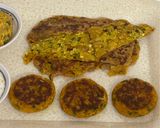 A picture of step 9 of "Aloo Paneer Tikkis & Stuffed Parathas".