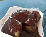 A picture of step 6 of Custard Cake with chocolate Syrup.