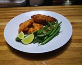 A picture of step 11 of Chicken Schnitzels with Green Beans - Fast, Tasty, Worth it.