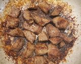 A picture of step 2 of Chef Zee's Carne Frita (Dominican fried beef).