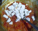 A picture of step 4 of Turmeric paneer.
