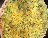 A picture of step 6 of Dosa or rice crepe with mashed potato & avacado.