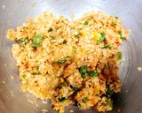 A picture of step 2 of Veg Manchurian.