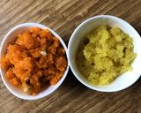 A picture of step 2 of Motichoor Laddu, Jalebi & Shrikhand Parfait.