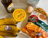 Hình bước làm 1 của món Cách làm Bánh chuối mật ong đơn giản nhất