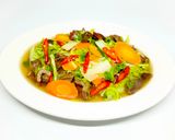 Foto langkah ke 6 dari resep Tumis Sawi Putih Wortel Ampela.