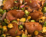 A picture of step 4 of Curried chicken, sprouts and chickpeas with honey lemon yogurt.