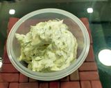 A picture of step 1 of Cream Cheese Dip with Dill Leaves.