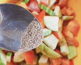 A picture of step 1 of Vegetable salad.