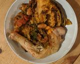 A picture of step 12 of Caramelised Savoy cabbage with tomato and beans.