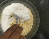 A picture of step 2 of Pizza dhokla.
