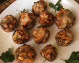 Foto del paso 7 de la receta: Champiñones rellenos de pavo 🍄