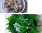 Hình bước làm 1 của món Canh MÍT non lá lốt nấu tôm