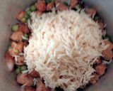 A picture of step 2 of Soya Matar Pulao.
