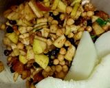 A picture of step 2 of Fruity masala chat.