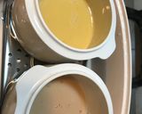 A picture of step 4 of Steamed egg white and yolk (separately).
