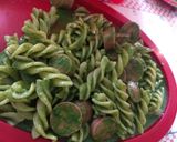 Foto del paso 5 de la receta: Sopa para Hulk, pasta espinacas y salchichas