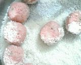A picture of step 4 of Rose coconut laddu.