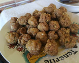 Foto del paso 5 de la receta: Albóndigas de ternera en salsa con guisantes