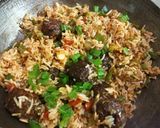 A picture of step 6 of Manchurian fried rice.