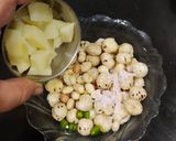A picture of step 3 of Falahari Bhel.