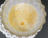 A picture of step 1 of Motichoor Ladoo Ice cream sponge cake pudding.