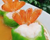 Hình bước làm 5 của món Tôm hấp Mướp Hương