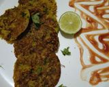 A picture of step 3 of Sattu methi pancake.