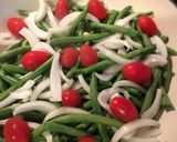 A picture of step 1 of Green Bean Tomato Sautée.