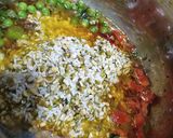 A picture of step 4 of Moong dal masala khichadi.