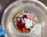A picture of step 3 of Double lemon chicken with cheat’s preserved lemon.