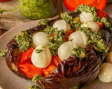 Foto del paso 3 de la receta: Berenjena Caprese en AirFryer con pesto