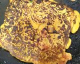 A picture of step 3 of Besan tawa veg pakora.