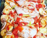 A picture of step 5 of Baked potatoes and Chicken (Egyptian Style).