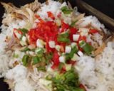 Foto langkah ke 3 dari resep Nasi Pepes Ayam Daun Singkong.